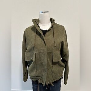Women’s Olive Green Corduroy Jacket